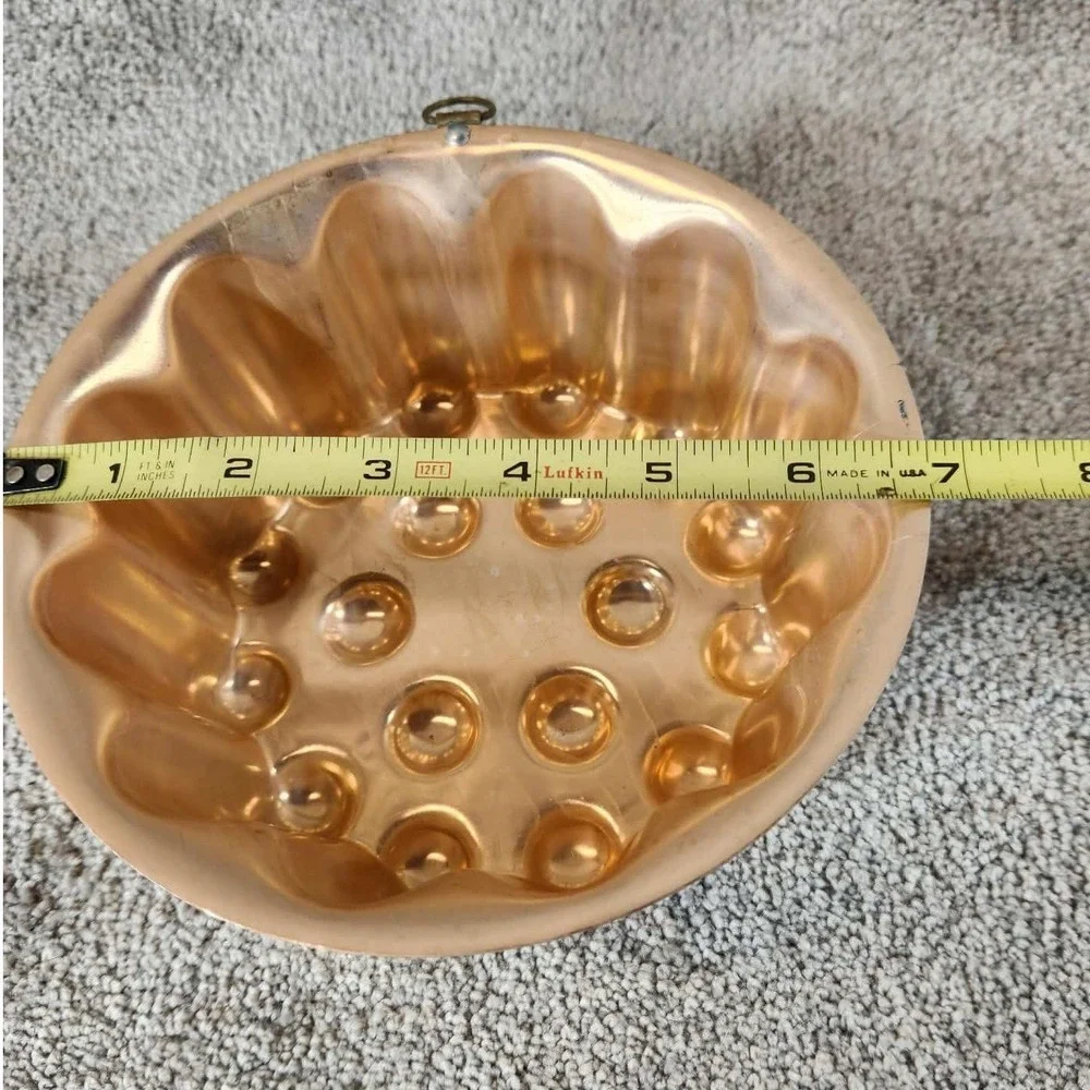 Decorative Molds Copper Heart Star Fluted Round Set of 4